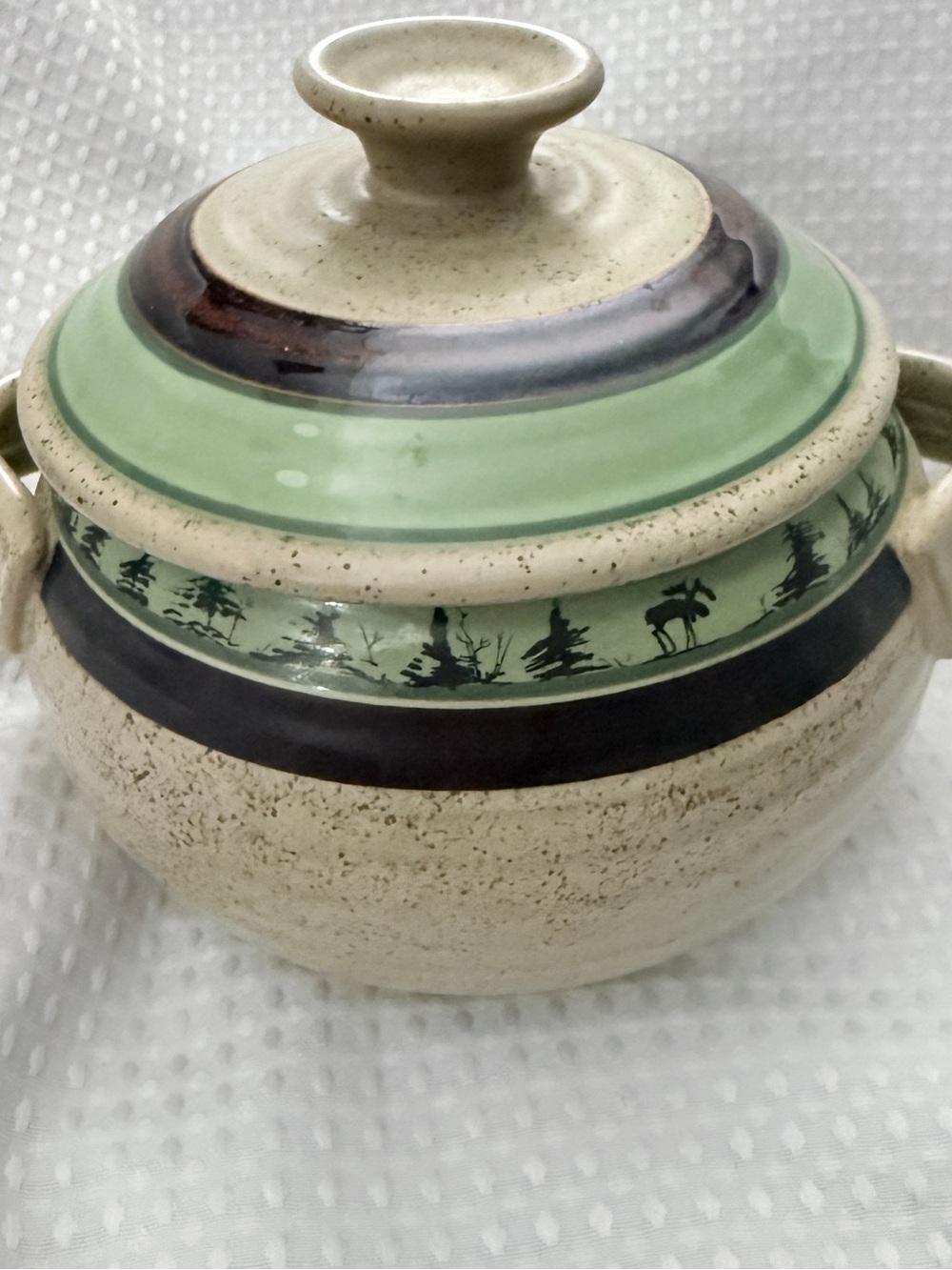 Vintage Earthart Handcrafted Earthart Pottery Covered with lid